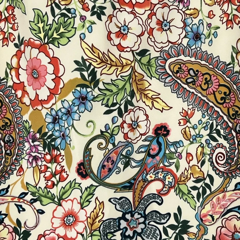 CATHERINE MALANDRINO FRENCH DESIGNER FLORAL‎ PENCIL SKIRT - Picture 2 of 6